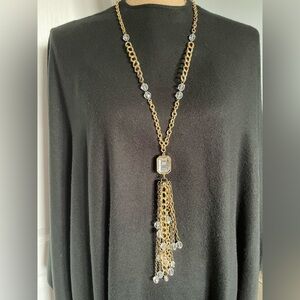 Elegant Gold and Silver Tassel Necklace